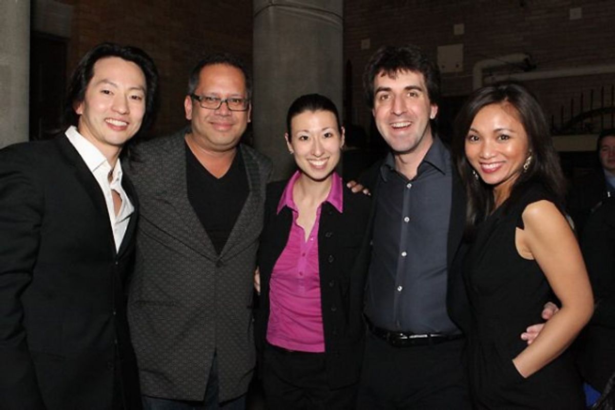 Michael K. Lee, Jon Lawrence Rivera, Kim Varhola, Jason Robert Brown and Jennifer Paz 
 at 